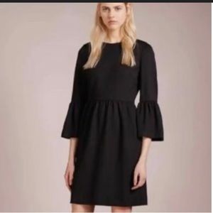 CLUB MONACO Black Bell Sleeve Dress, Sz 8 NWOT
